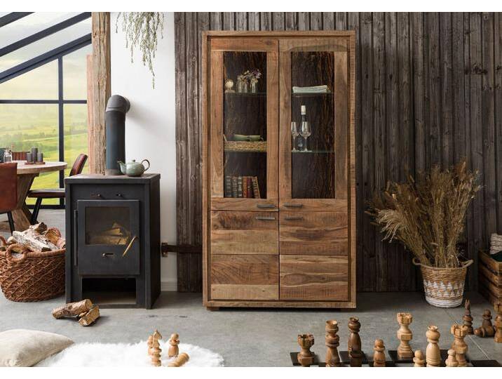 Vitrine Akazie 98x40x180 natur lackiert BARK #108 Vitrine Akazie 98x40x180 natur lackiert BARK #108 von Wolf-Möbel