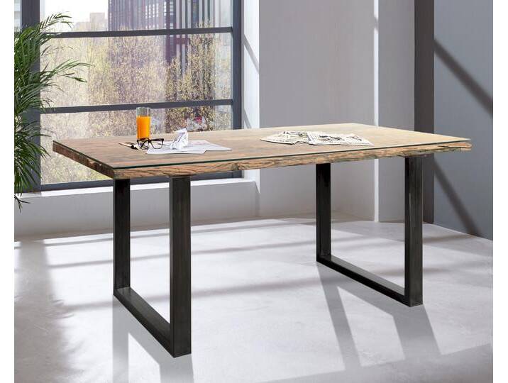 WOLFMÖBEL »City« Esstisch OLD mit Glasplatte 180x90 cm von Wolf-Möbel