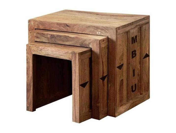 Wolf Möbel Container Couchtisch-Set 3-tlg. Natur von Wolf-Möbel