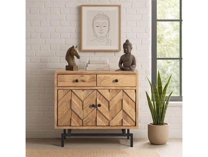Wolf Möbel Cross Kommode 90x40x80cm Natur von Wolf-Möbel