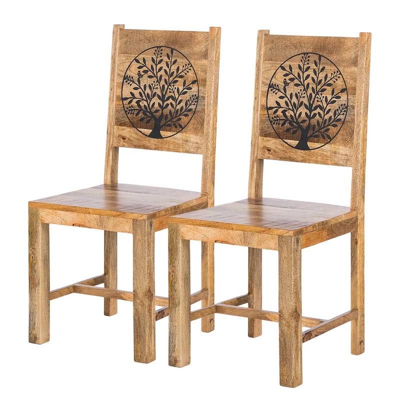 Wolf-Möbel Esszimmerstuhl Keywest 2er-Set Mango massiv Stuhl Möbel Sitzmöbel von Wolf Möbel