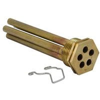 WOLF Messing-Tauchhülse 1'' für 5 Temperatur-Fühler - Tauchrohr-Innen-Ø 7 mm - L 130 mm - mit Halteklammer WOLF Messing-Tauchhülse 1'' für 5 Temperatur-Fühler - Tauchrohr-Innen-Ø 7 mm - L 130 mm - mit Halteklammer von Wolf