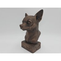 Handbemalte Büste - Chihuahua | Art.nr. B-Mp-C-Tb Handbemalte Büste - Chihuahua | Art.nr. B-Mp-C-Tb von WolfArtworksDE