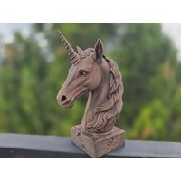 Handbemalte Büste - Einhorn | Art.nr. B-Mp-Fj-Tb von WolfArtworksDE
