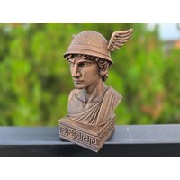 Handbemalte Büste - Hermes | Art.nr. B-Mp-Her-Mb von WolfArtworksDE