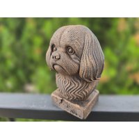Handbemalte Büste - Shih Tzu | Art.nr. B-Mp-Tzu-Tb Handbemalte Büste - Shih Tzu | Art.nr. B-Mp-Tzu-Tb von WolfArtworksDE