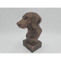 Handbemalte Büste - Weimaraner | Art.nr. B-Mp-Vv-Tb Handbemalte Büste - Weimaraner | Art.nr. B-Mp-Vv-Tb von WolfArtworksDE