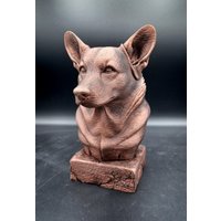 Handbemalte Büste - Welsh Corgi Pembroke | Art.nr. B-Mp-Wc-Tb Handbemalte Büste - Welsh Corgi Pembroke | Art.nr. B-Mp-Wc-Tb von WolfArtworksDE