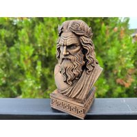 Handbemalte Büste - Zeus | Art.nr. B-Mp-Zeu-Mb von WolfArtworksDE