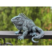 Handbemalte Tierchen - Leguan | Art.nr. Ot-Mp-Leg von WolfArtworksDE