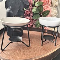 Wachslampen Abnehmbarer Teller Weiß von WolfRavenScents