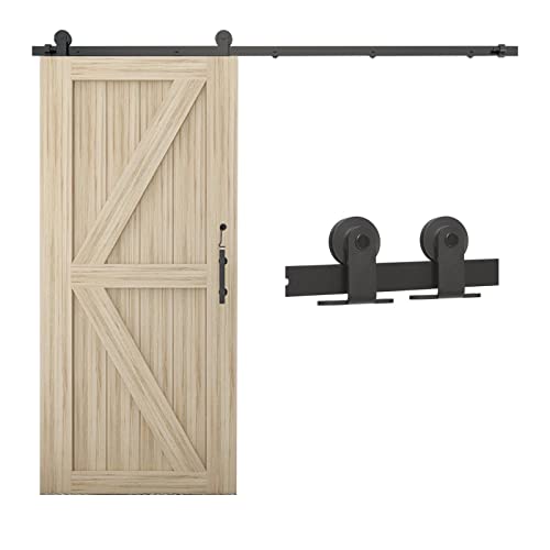 WOLFBIRD 200CM/6.6FT Schiebetürbeschlag Schiebetürsystem Gleitschiene Holzschiebetür Schwarz… von WOLFBIRD