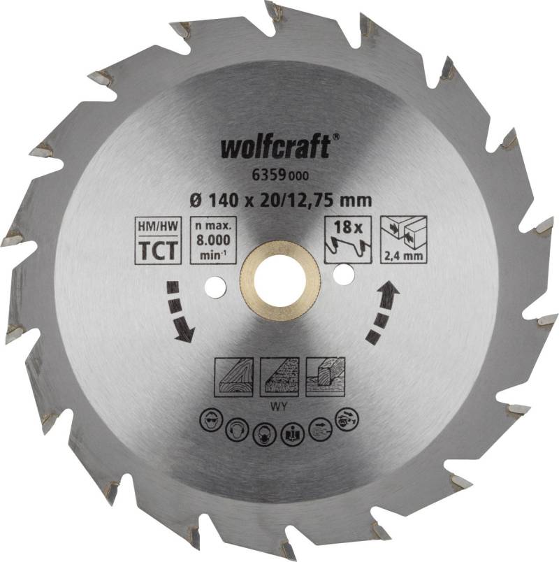 Wolfcraft Kreissägeblatt Serie grün Ø 140 mm Bohrung Ø 20 mm Wolfcraft Kreissägeblatt Serie grün Ø 140 mm Bohrung Ø 20 mm von Wolfcraft GmbH