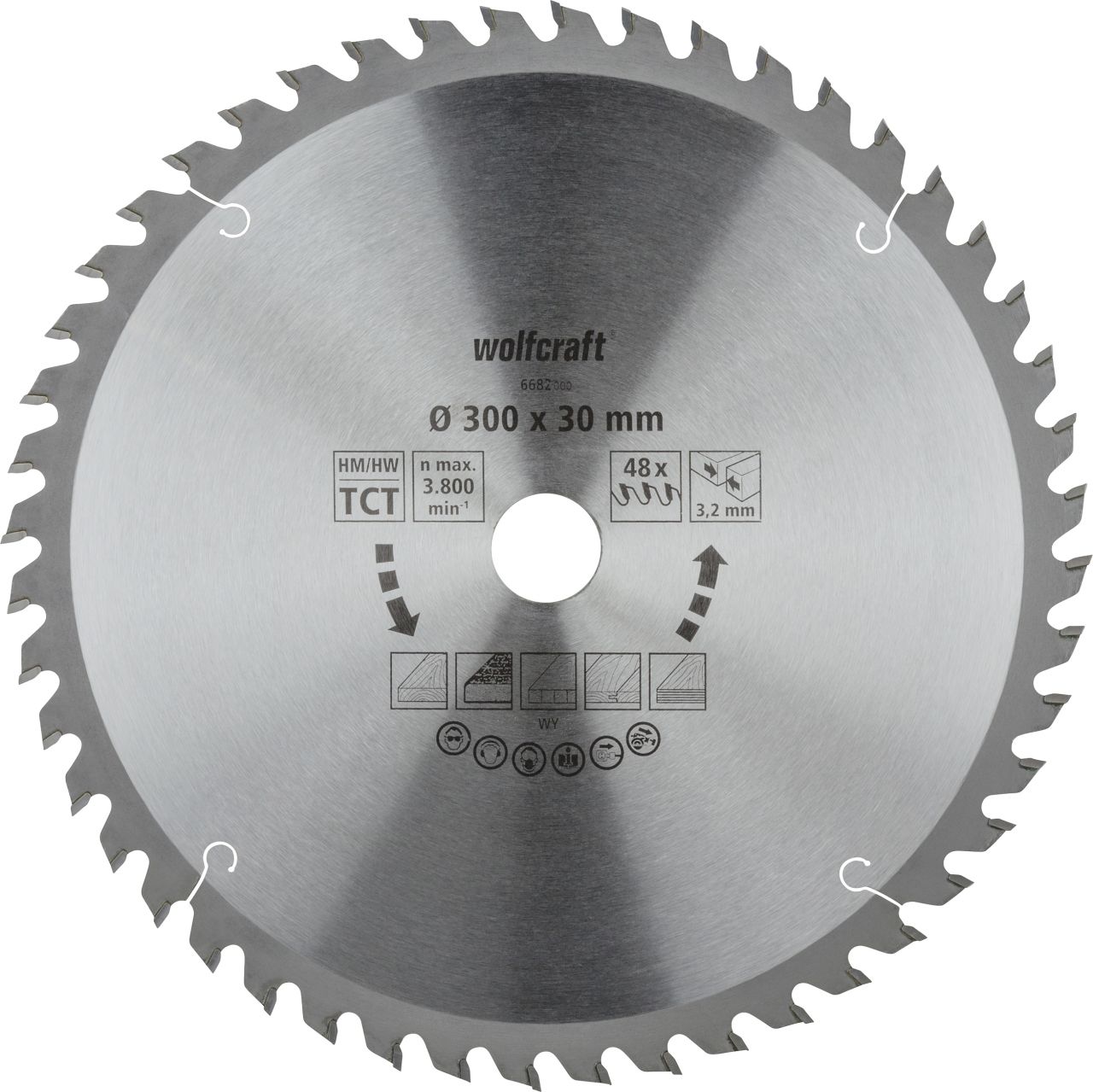 Wolfcraft Kreissägeblatt Ø 300 mm Bohrung Ø 30 mm 48 Zähne von Wolfcraft GmbH