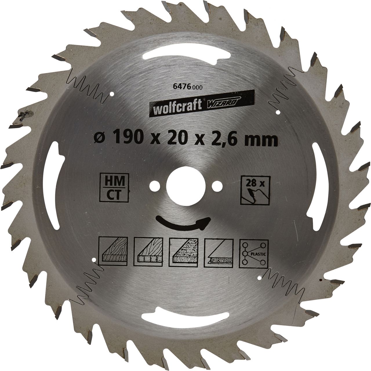 Wolfcraft Kreissägeblatt Serie silber Ø 190 mm Bohrung Ø 20 mm von Wolfcraft GmbH