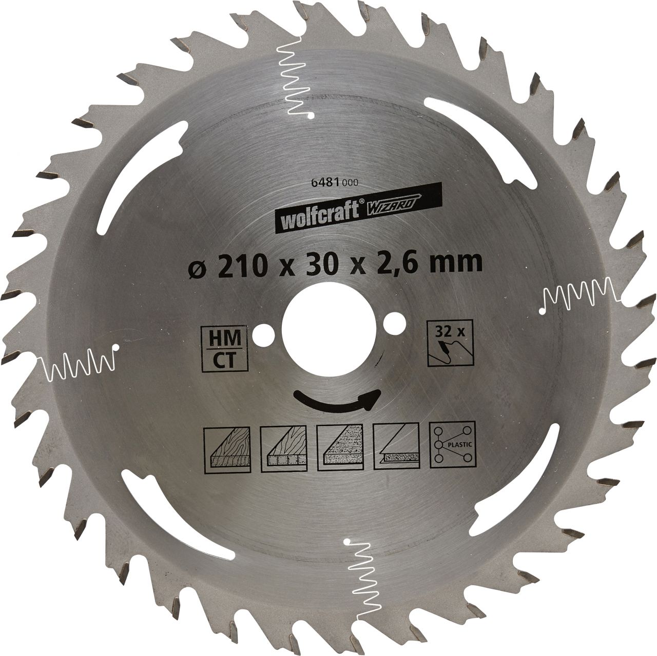 Wolfcraft Kreissägeblatt Ø 210 mm Bohrung Ø 30 mm 32 Zähne von Wolfcraft GmbH