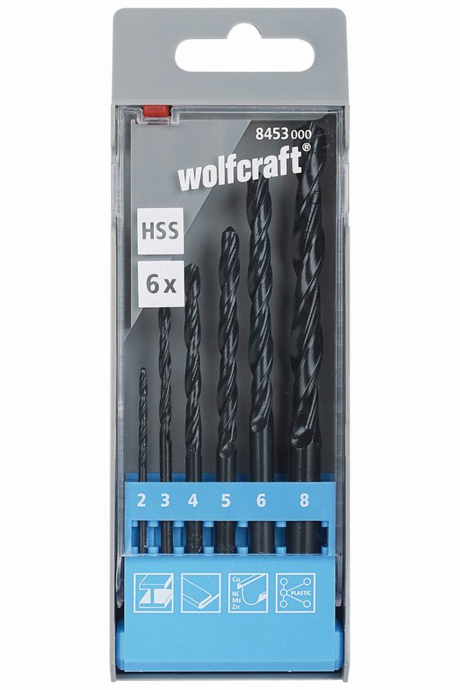 Wolfcraft Metallbohrer-Set HSS rollgewalzt Ø 2 - 8 mm 6-teilig von Wolfcraft GmbH