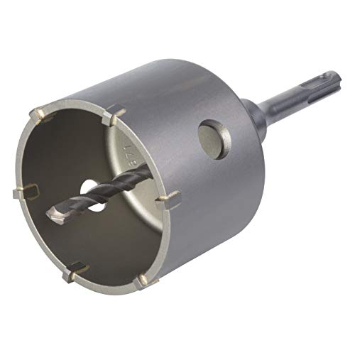 wolfcraft Bohrkrone, hartmetallbestückt, mit Spanndorn SDS-Plus I 5460000 I Für Elektro- und Sanitärinstallationen in Beton, Mauerwerk und Stein; Schnitttiefe 46 mm von wolfcraft