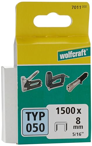 wolfcraft Breitrückenklammern, Typ 050 I 7011000 I Ideal zum Befestigen von Stoffen, Textilien und dünnen Holzleisten wolfcraft Breitrückenklammern, Typ 050 I 7011000 I Ideal zum Befestigen von Stoffen, Textilien und dünnen Holzleisten von wolfcraft