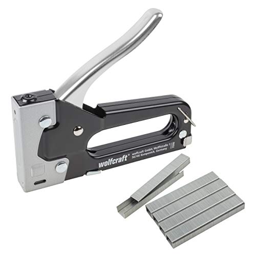 wolfcraft I Handtacker-Set tacocraft 6 I 7090000 I Tackerpistole für zahlreiche Arbeiten im Haushalt und Hobbybereich; Nagelpistole aus einem hochwertigen Metallgehäuse von wolfcraft