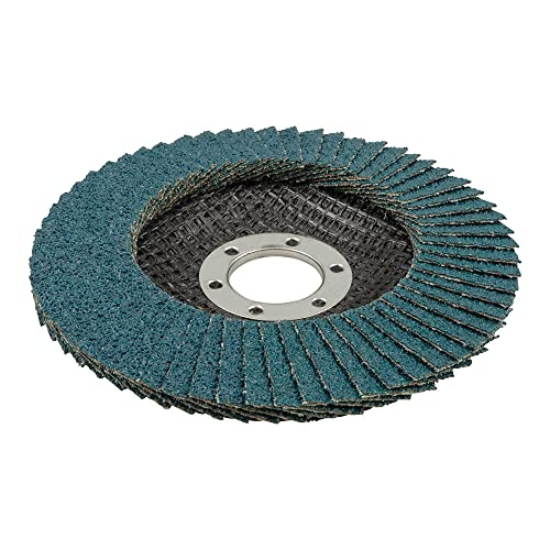 wolfcraft Schleiflamellenteller Zirkonkorund Korn 40, Ø 115 x 22,2 mm 5650000 Für den Grobschliff von Metalloberflächen von wolfcraft