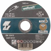 1683999 Trennscheibe für Metall ø 115 x 1,0 x 22,23 mm. - Wolfcraft von Wolfcraft