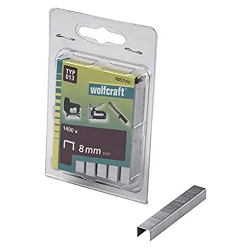 wolfcraft 1400 Breitrückenklammern, Typ 013 I 7057000 I Ideal zum Befestigen von Stoffen, Textilien und dünnen Holzleisten I 8mm Höhe wolfcraft 1400 Breitrückenklammern, Typ 013 I 7057000 I Ideal zum Befestigen von Stoffen, Textilien und dünnen Holzleisten I 8mm Höhe von wolfcraft