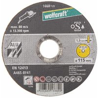 1668999 Trennscheibe für Aluminium ø 115 x 1,5 x 22,23 mm. - Wolfcraft von Wolfcraft