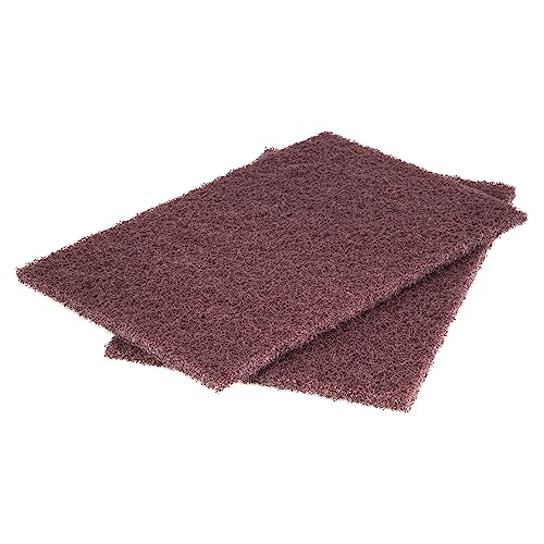 wolfcraft 2 Schleifvlies-Pads 150 x 230 x 10 mm mittel - 5899000 - Zum Anschleifen, Entrosten und Polieren von Holz- und Metall-Oberflächen - Körnung: 360 von wolfcraft