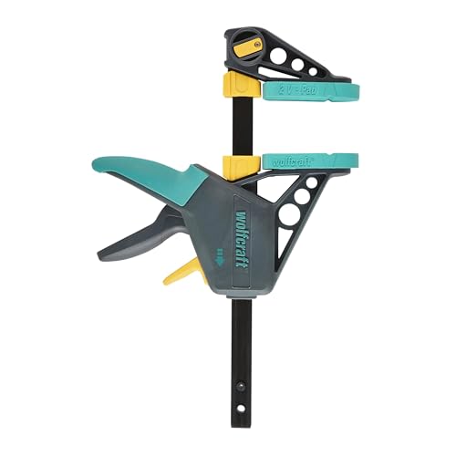 wolfcraft EHZ 100-150 Einhandzwinge PRO 3030000 / Kraftvolle Zwinge zum professionellen Spannen von Werkstücken mit nur einer Hand/Spannkraft: 120 kg - Spannweite: 150 mm wolfcraft EHZ 100-150 Einhandzwinge PRO 3030000 / Kraftvolle Zwinge zum professionellen Spannen von Werkstücken mit nur einer Hand/Spannkraft: 120 kg - Spannweite: 150 mm von wolfcraft