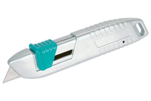 Wolfcraft Sicherheitsmesser aus Metall mit einziehbarer Klinge I 4134000 I Trapezklingenmesser mit Sicherheitsfunktion Wolfcraft Sicherheitsmesser aus Metall mit einziehbarer Klinge I 4134000 I Trapezklingenmesser mit Sicherheitsfunktion von wolfcraft