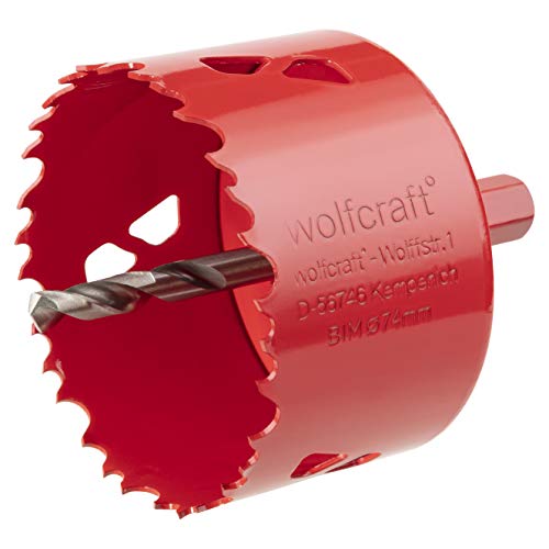 wolfcraft Bi-Metall-Lochsäge I 5475000 I Für Trockenbaumaterialien, Holz, Kunststoffe und Metalle, Schnitttiefe 40 mm von wolfcraft