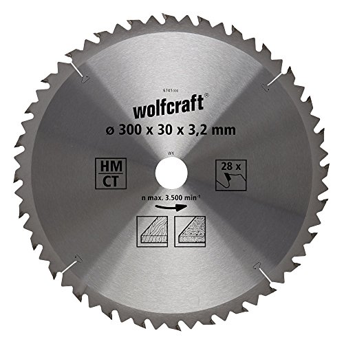 wolfcraft 6741000 1 TischKreissägeblatt HM, 28 Zähne, ø 300 mm von wolfcraft