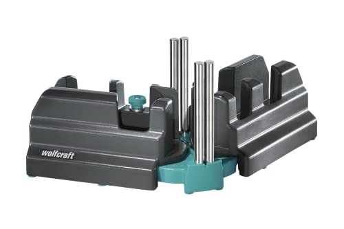 wolfcraft Schmiege und Schneidlade 6948200-2 in 1 Gehrungslade aus Stahl mit Winkelhalbierenden zum Schneiden von bis zu 100 mm hohen Fußleisten & Ausmessen von Raumwinkeln von wolfcraft