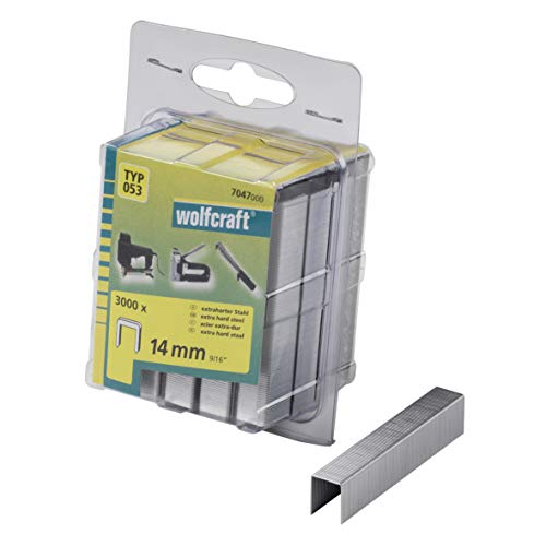 wolfcraft 7047000 Klammern breit, X-harter Stahl Typ 53 14mm, 3000 stück wolfcraft 7047000 Klammern breit, X-harter Stahl Typ 53 14mm, 3000 stück von wolfcraft