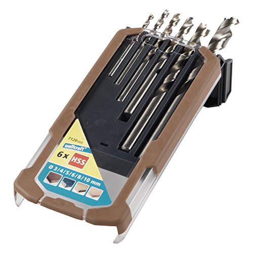 wolfcraft Holzspiralbohrer-Set HSS, Ø 3-10 mm, 6-tlg. I 7120000 I Für Bohrungen in besonders harte Hölzer wolfcraft Holzspiralbohrer-Set HSS, Ø 3-10 mm, 6-tlg. I 7120000 I Für Bohrungen in besonders harte Hölzer von wolfcraft