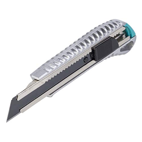 Wolfcraft Abbrechklingenmesser 4306000 – Extra scharfes Cutter Messer mit 18mm Abbrechklinge – Kompatibel mit Standardklingen von wolfcraft