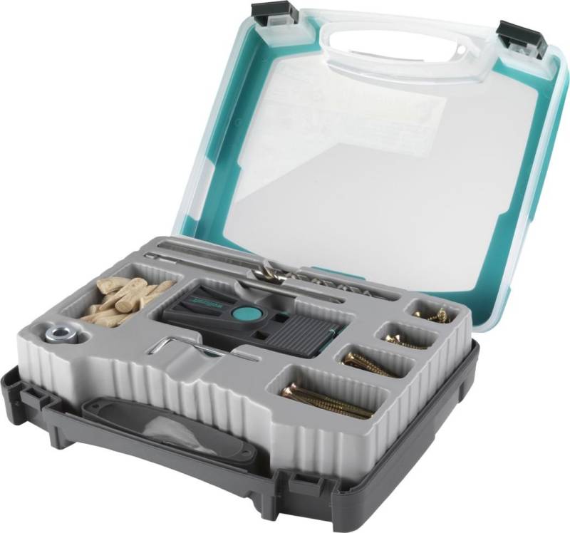 Wolfcraft Undercover Jig Bohrlehre Komplettset 54-teilig Wolfcraft Undercover Jig Bohrlehre Komplettset 54-teilig von Wolfcraft GmbH