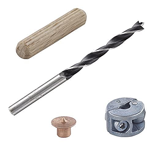 wolfcraft Dübel-Set ø10mm, 25 Teile I 2918000 I Set zum Herstellen von Dübelverbindungen von wolfcraft