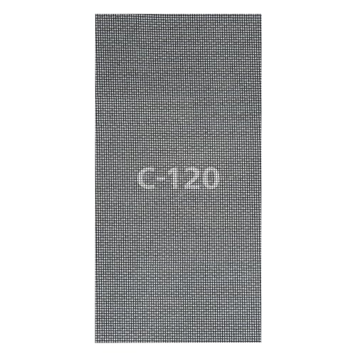 wolfcraft 2 Schleifgitter für Gipskarton, 115 x 280 mm I 1996000 I Gitterleinen für Hand- und Schwingschleifer I K120 von wolfcraft