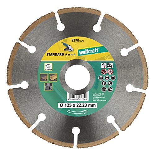 wolfcraft 8370000 HM-Trennscheibe Standard Ø 125 x 22.23 mm, für Winkelschleifer von wolfcraft