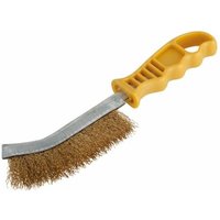 Handdrahtbürste Kunststoffgriff Messing Drahtbürsten - Wolfcraft von Wolfcraft