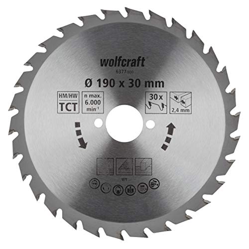 wolfcraft 6377000 | Handkreissägeblatt HM | Serie grün | 30 Zähne | ø190mm wolfcraft 6377000 | Handkreissägeblatt HM | Serie grün | 30 Zähne | ø190mm von wolfcraft