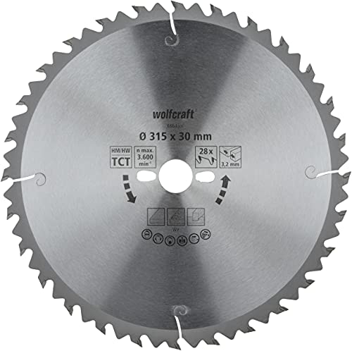 wolfcraft Tischkreissägeblätter Serie grün I 6664000 I Schnelle, mittelgrobe Schnitte von wolfcraft