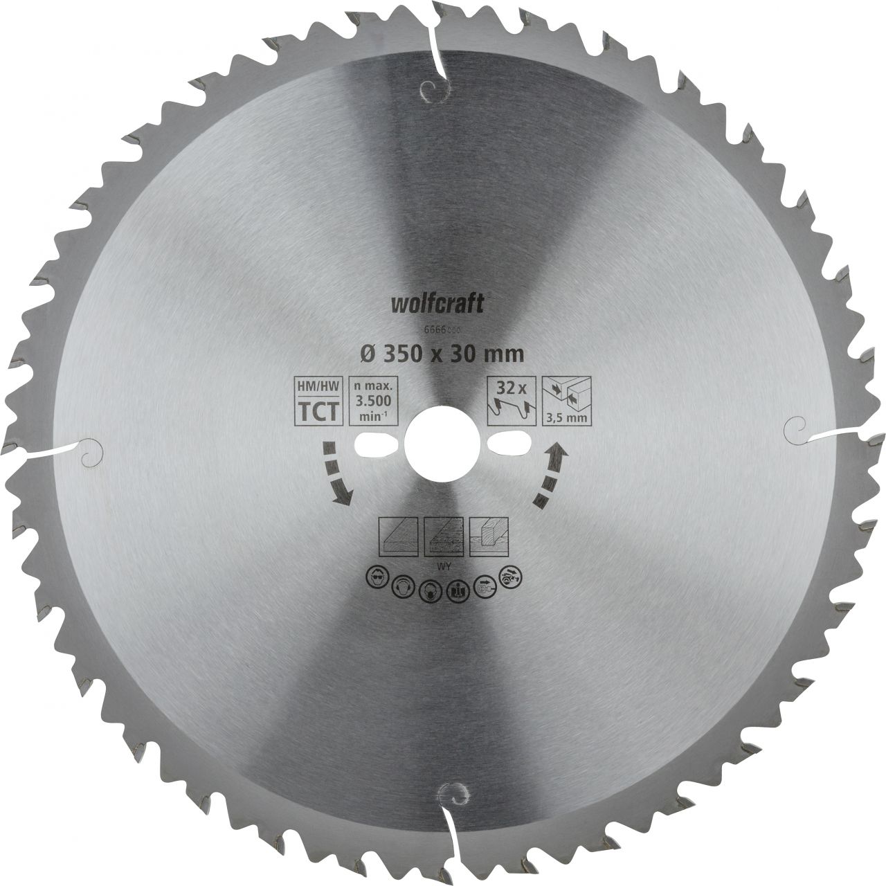 Wolfcraft Kreissägeblatt Serie grün Ø 350 mm Bohrung Ø 30 mm von Wolfcraft GmbH