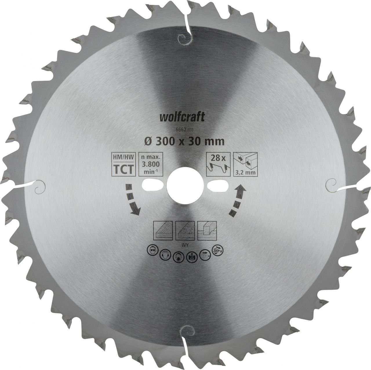 Wolfcraft Kreissägeblatt Wolfcraft Kreissägeblatt Ø 300 mm Bohrung Ø 30 mm von Wolfcraft