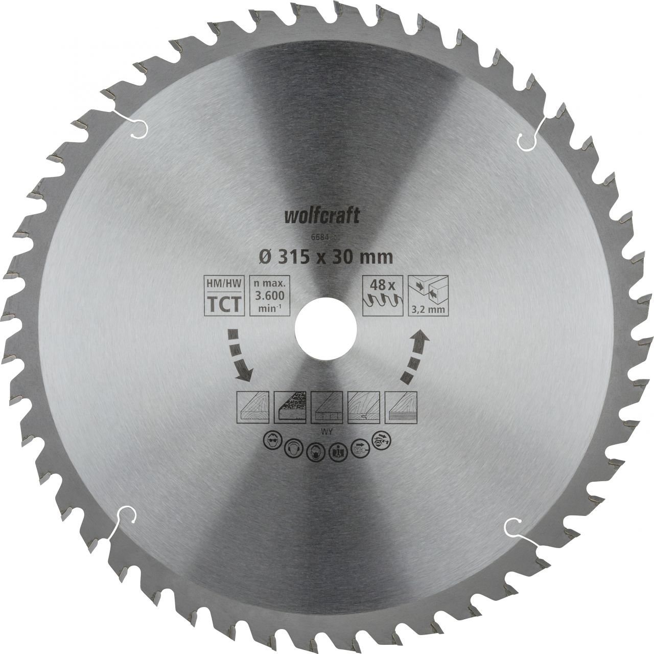 Wolfcraft Kreissägeblatt Wolfcraft Kreissägeblatt Ø 315 mm Bohrung Ø 30 mm von Wolfcraft