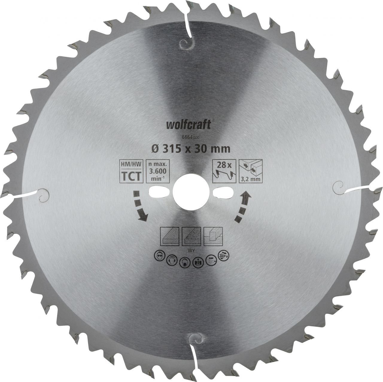 Wolfcraft Kreissägeblatt Wolfcraft Kreissägeblatt Serie grün Ø 315 mm von Wolfcraft