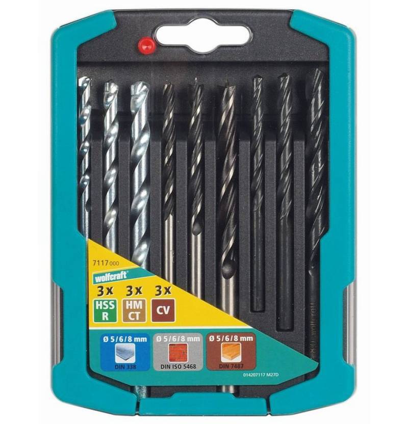 Wolfcraft Metallbohrer Wolfcraft Bohrer-Set Metall-Holz-Stein Ø 5, 6, 8 von Wolfcraft