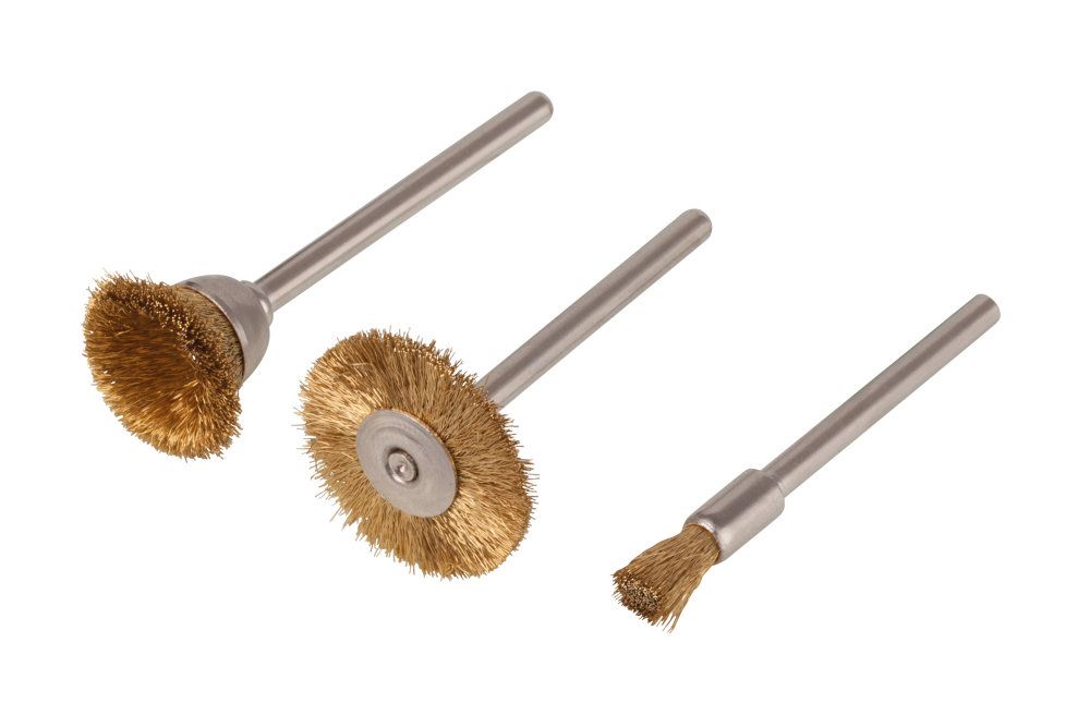 Wolfcraft Mini-Bürsten-Set 3-teilig Messing von Wolfcraft GmbH